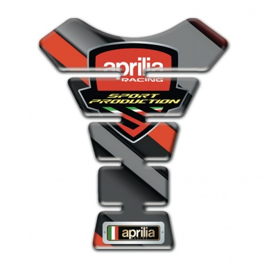 Aprilia Tank Guard Pads Gray Orange Diagonal Decoration Style 