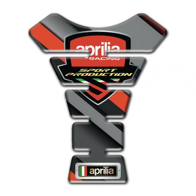 Aprilia Tank Guard Pads Gray Orange Diagonal Decoration Style 