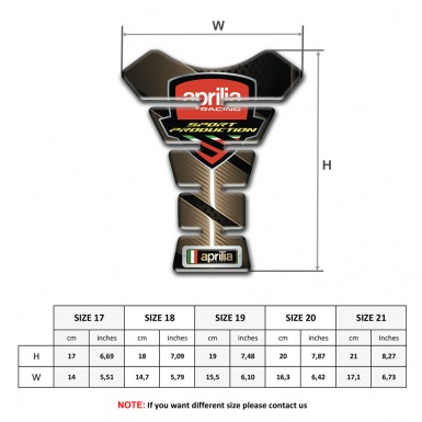 Aprilia Tank Pad Protector Bronze Edition 