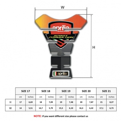 Aprilia Tank Fuse Sport Production Anti Slip Sticker
