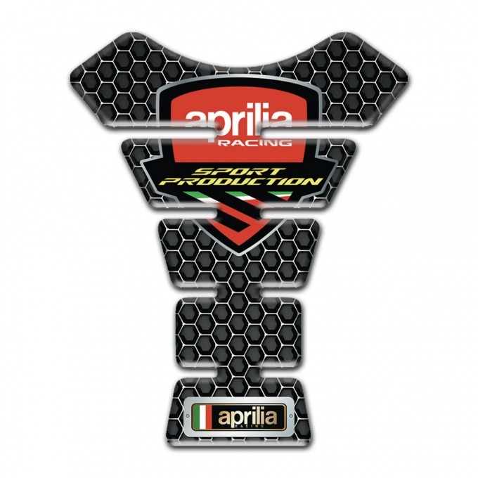 Aprilia Tank Protector Perforated Steel Base Racing Logo 