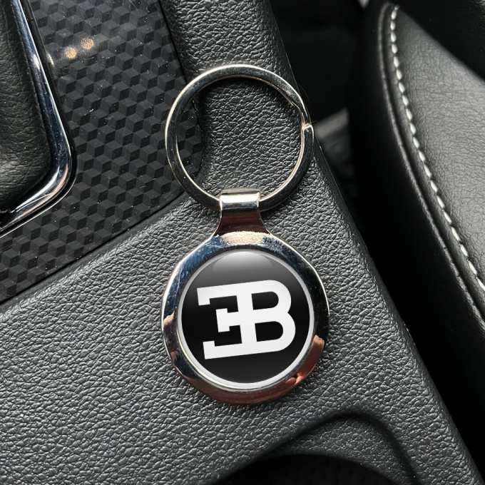 Bugatti Key Holder Metal Black Classic White Big Logo | Keychains ...