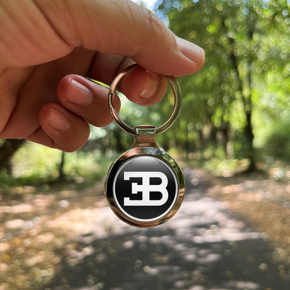 Bugatti Key Holder Metal Black Classic White Big Logo | Keychains ...
