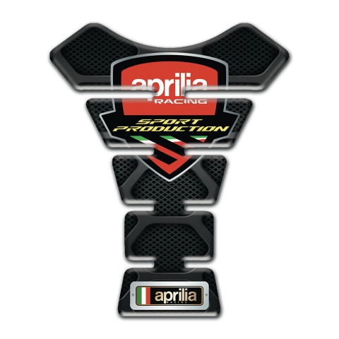 Aprilia Tank Protector Black with Gray Lines Decoration 