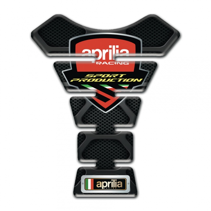 Aprilia Tank Protector Black with Gray Lines Decoration 