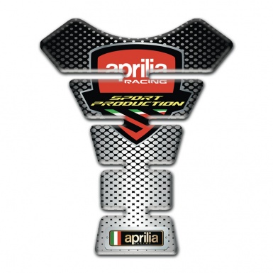 Aprilia Tank Pad Protector Silver Black Base Sport Production Logo 