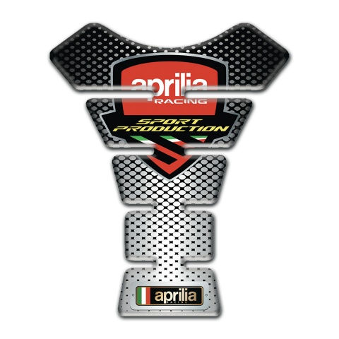 Aprilia Tank Pad Protector Silver Black Base Sport Production Logo 