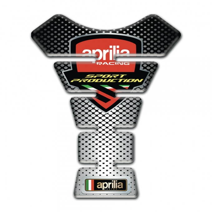 Aprilia Tank Pad Protector Silver Black Base Sport Production Logo 