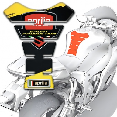 Aprilia Tank Guard Pads Yellow Black Painting Type 
