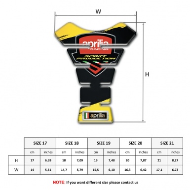 Aprilia Tank Guard Pads Yellow Black Painting Type 