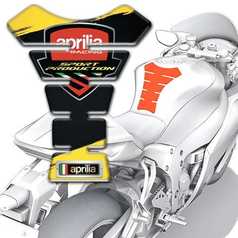 Aprilia Tank Guard Pads Yellow Black Painting Type 