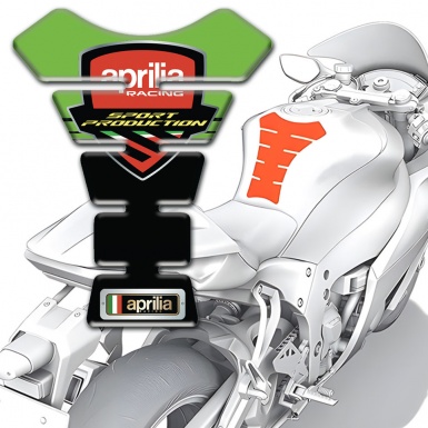 Aprilia Tank Guard Pads Green Black type 