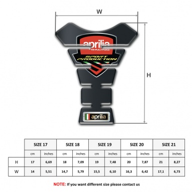 Aprilia Tank Pad Protector Graphite Effect Type 