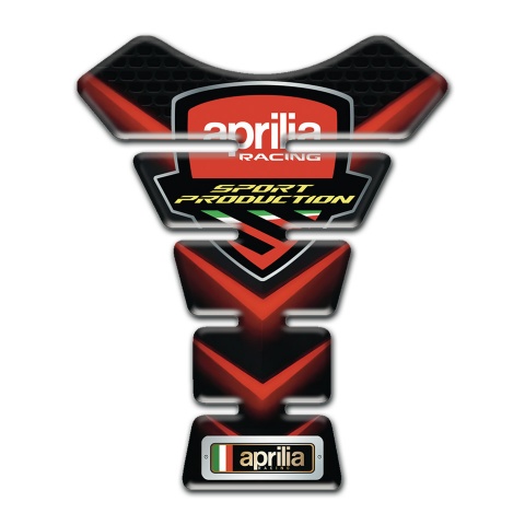 Aprilia Tank Pad Motorbike Black with Red Decoration Type 