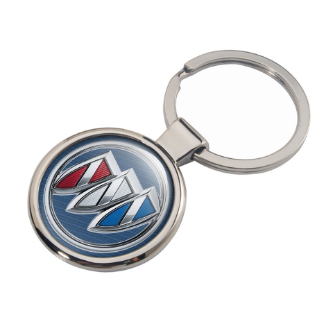 Buick Metal Key Ring Blue Carbon Color Logo Edition