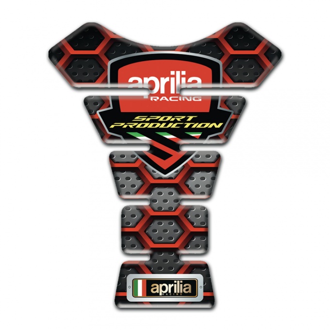 Aprilia Tank Guard Pads Red Grid Base Decoration 