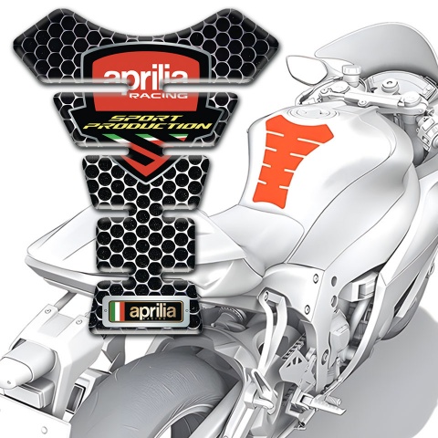 Aprilia Tank Pad Motorbike Perforated Steel Decoration 