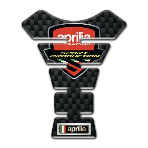 Aprilia Tank Guard Pads Black Fibers Decoration 