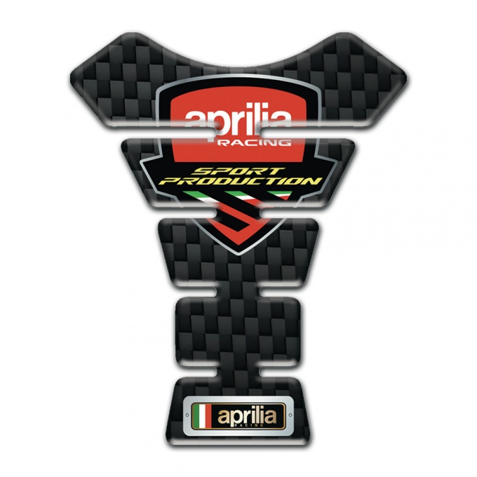 Aprilia Tank Guard Pads Black Fibers Decoration 