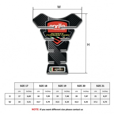 Aprilia Tank Protector Black Gray Decoration 