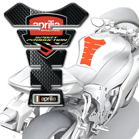Aprilia Tank Protector Black Gray Decoration 