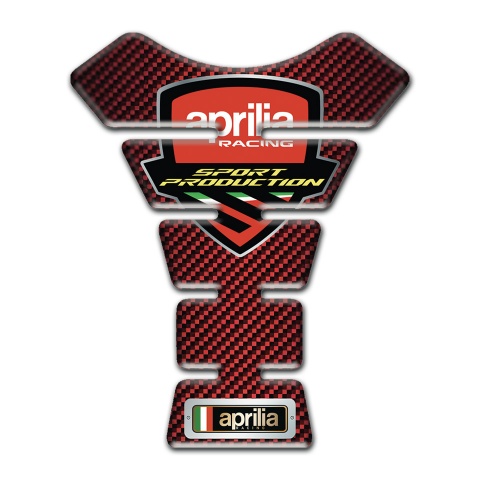 Aprilia Tank Guard Pads Red Carbon Decoration 