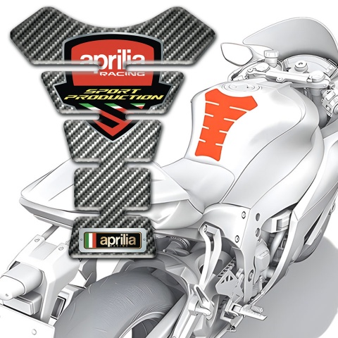 Aprilia Tank Protector Classic Carbon Decoration 
