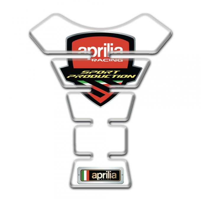 Aprilia Tank Guard Pads White Print 