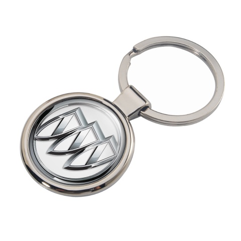 Buick Key Holder Metal Light Grey Chrome Logo Edition