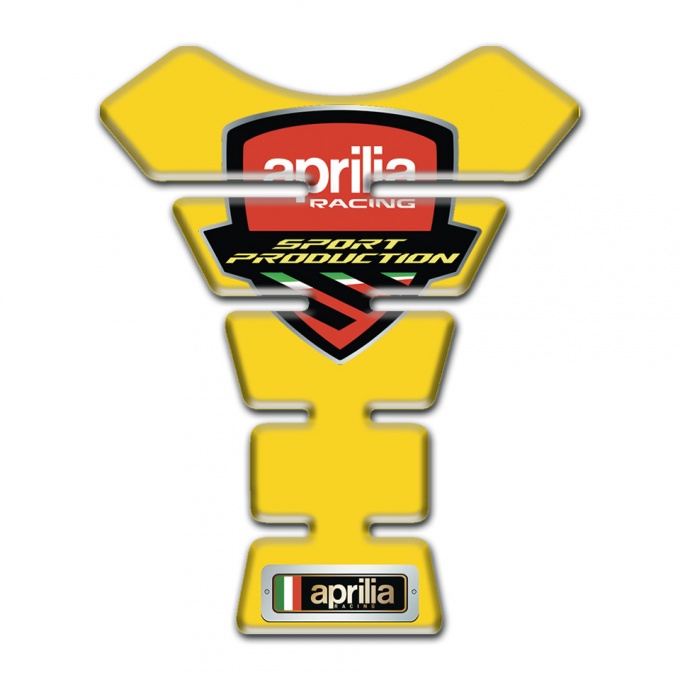 Aprilia Tank Pad Motorbike Yellow Print 