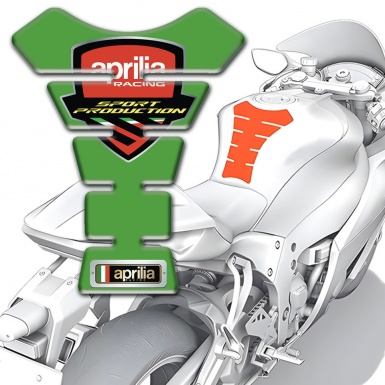 Aprilia Tank Protector Silicone Sticker Green Print 