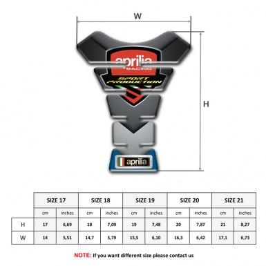 Aprilia Tank Pad Protector V Shape Elements Print 