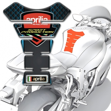 Aprilia Tank Pad Motorbike Neon Mesh background 