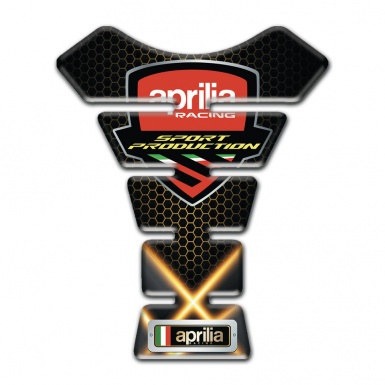 Aprilia Tank Pad Protector Model with Crossed Orange Lights 