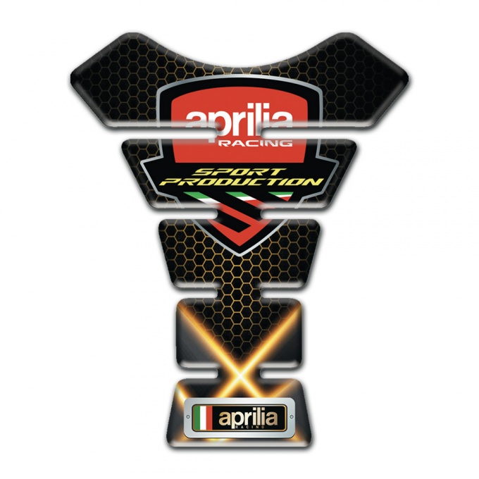 Aprilia Tank Pad Protector Model with Crossed Orange Lights 