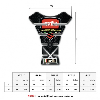 Aprilia Tank Fuse Model with Crossed White Lights 