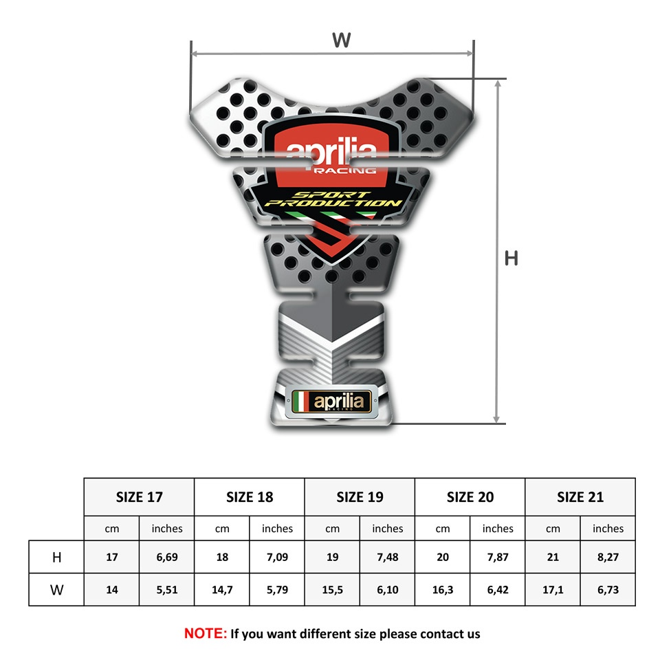 Aprilia Tank Protector Perforated Effect Model | Tank Protectors ...