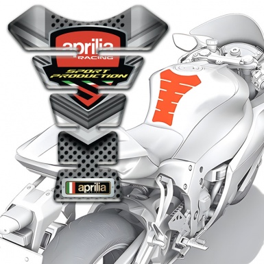 Aprilia Tank Guard Pads Gray Details Decoration 