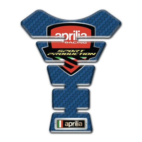 Aprilia  Tank Protector Navy Blue Carbon Decoration 