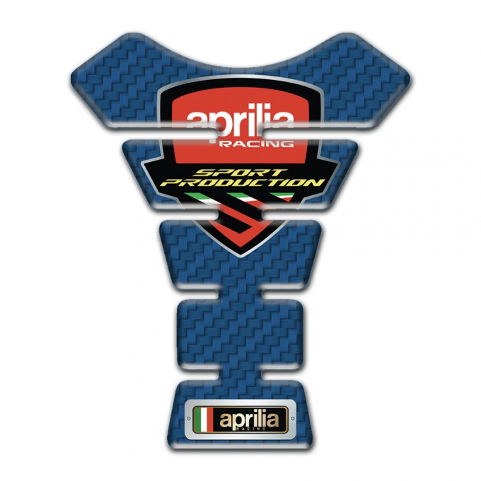 Aprilia  Tank Protector Navy Blue Carbon Decoration 