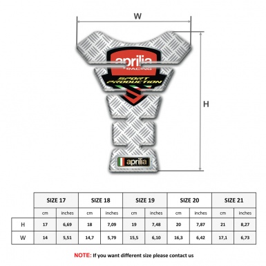 Aprilia Tank Guard Pads Crossed patterns Decoration 