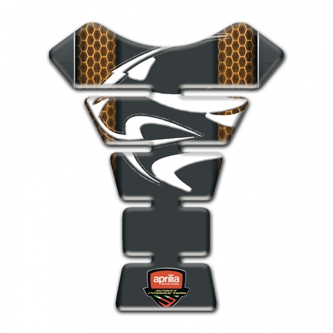 Aprilia Tank Fuse Copper Honeycomb Base Style and White Logo 