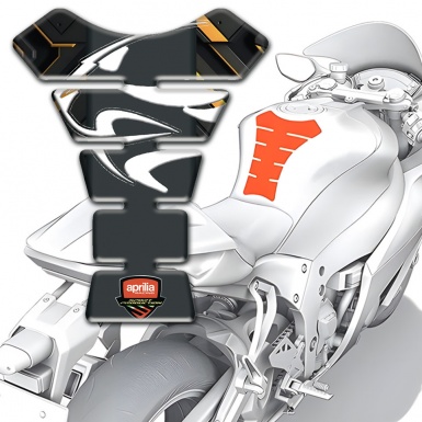 Aprilia Tank Pad Motorbike Stylish Model with Graphite Logo Panel 
