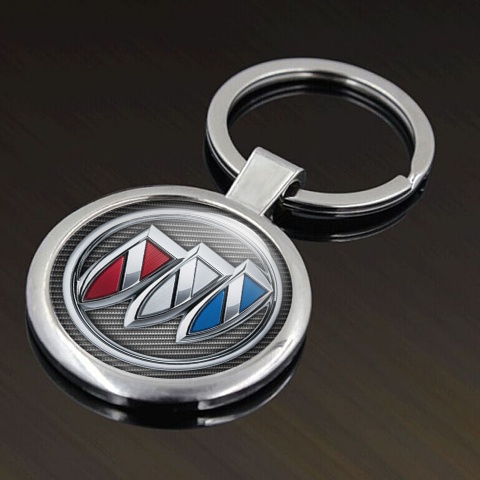 Buick Metal Key Ring Light Carbon Chrome Logo Design 