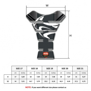 Aprilia Tank Protector Chromed Base Tiger Head Logo 