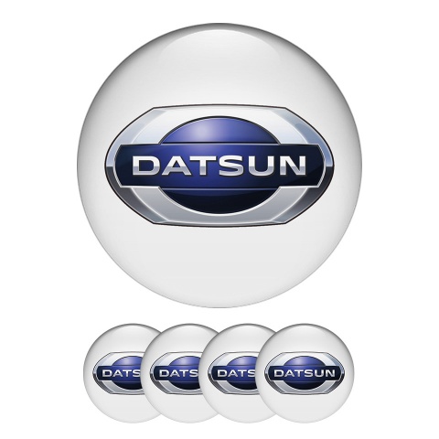 Datsun Domed Stickers Wheel Center Cap Blue Diamond