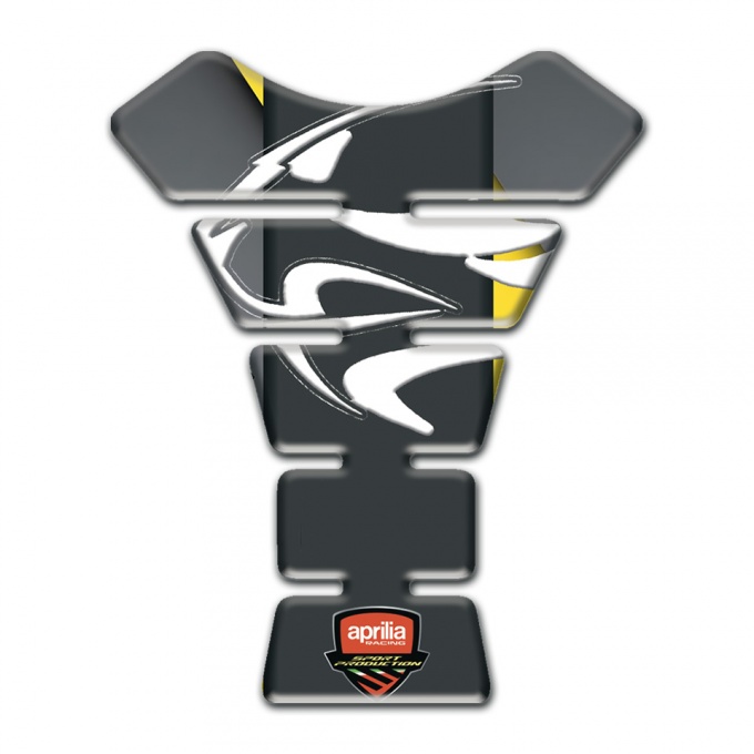 Aprilia Tank Fuse Gray Yellow Base White Logo 