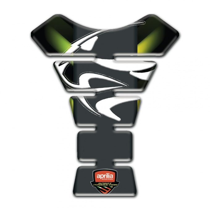 Aprilia Tank Protector Black with Green Decoration Background 