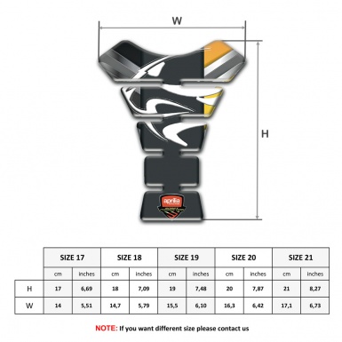 Aprilia Tank Guard Pads Gray Yellow Background Details 