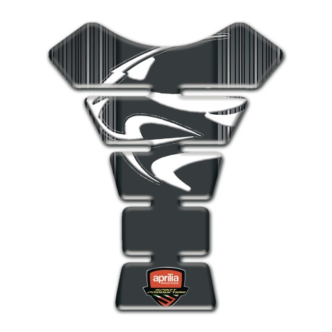 Aprilia Tank Pad Protector White Stripes Base Tiger Head logo